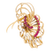 Broche Broche BOUCHERON, or jaune, platine, rubis et diamants. 58 Facettes 34569