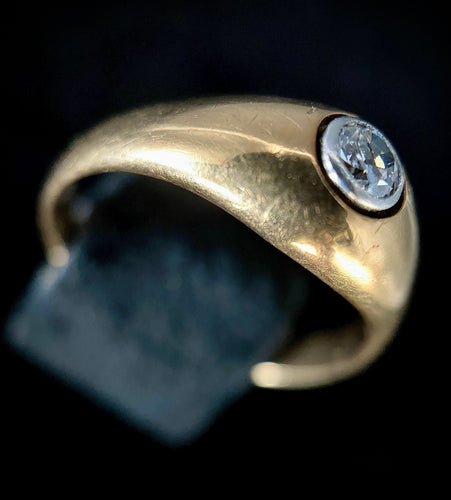 Bague 62 Bague Jonc or jaune et platine 58 Facettes