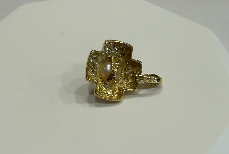 Pendentif Pendentif or perle de culture 58 Facettes LP583/3