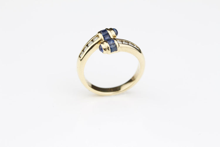 Bague 57 Bague Saphirs Diamants 58 Facettes