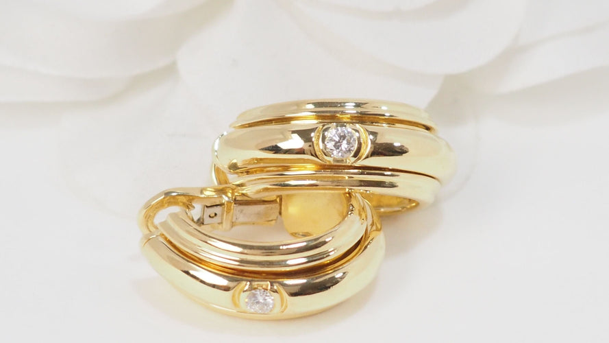 Boucles d'oreilles PIAGET - Boucles d'oreilles Possession en or jaune et diamants 58 Facettes 32654