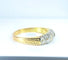 Bague 55 Bague jonc en or jaune 18 carats sertie de 5 diamants, vers 1900 58 Facettes AB512