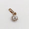 Pendentif or blanc diamant taille ancienne serti griffes (circa 1900)