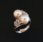 Bague 53 Bague Perles Et Diamants, Or 58 Facettes
