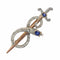 Broche Broche antique en or, diamant et saphir, serpent enroulé autour d'une épée ou d'un poignard 58 Facettes 22297-0136