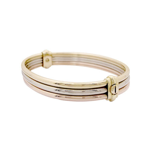 Bracelet Bracelet CARTIER, « Vétéran » 3 tons d'or. 58 Facettes 35148