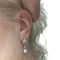 Boucles d'oreilles BOUCLES D'OREILLES DESIGN ART DÉCO PÉRIODE 1930-1935 en OR 18 KT et PLATINE avec DIAMANTS et PERLES 58 Facettes Q162B