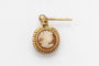 Parure ancienne en or, bague et boucles d'oreilles avec camée, Suède.
