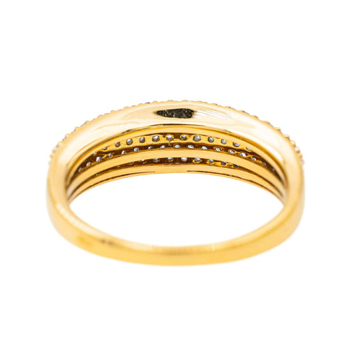 Bague Demi alliance Or jaune Diamant