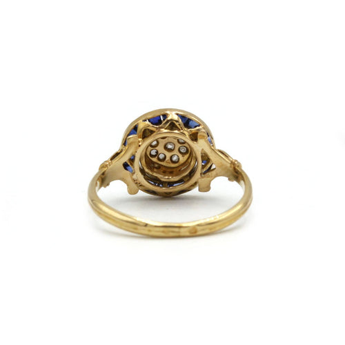 Bague 51 Bague Art Deco - Or, Diamants & Saphirs 58 Facettes 250321R