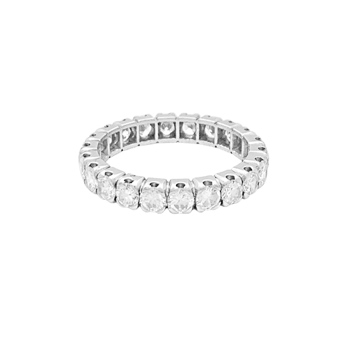 Bague 58 Bague alliance américaine platine et diamants. 58 Facettes 34667