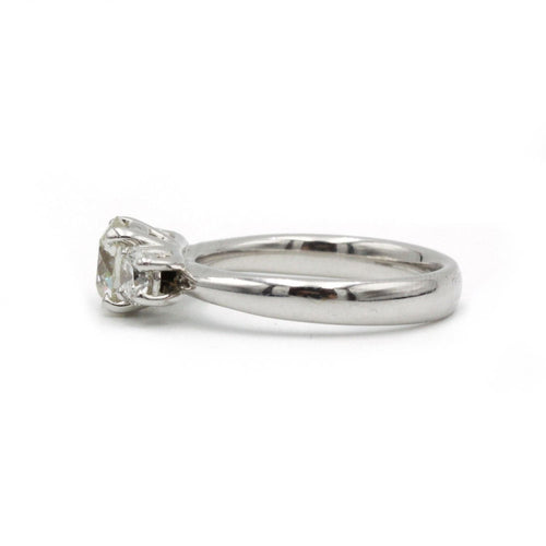 Bague 55 Bague Trilogie - Or blanc et diamants 58 Facettes 1082
