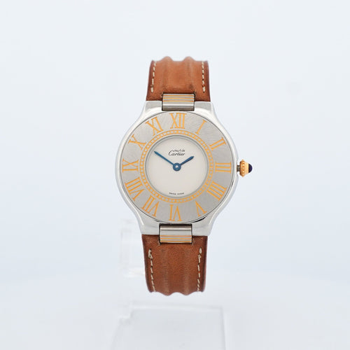 Montre CARTIER - Montre Must 21 - Cadran ivoire - Moyen modèle 58 Facettes