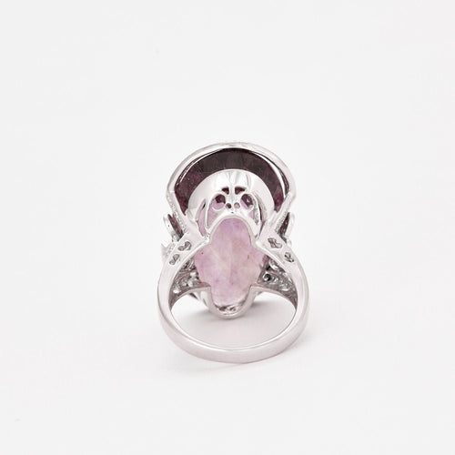 Bague 56 Bague Halo Diamants & Tourmaline 58 Facettes 1185