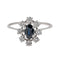 Bague 57 Bague Pompadour Or blanc Saphir, Diamant 58 Facettes 3754270CN