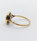 Bague 56.5 Bague cible art déco or jaune, diamants et saphirs calibrés synthétiques 58 Facettes A05652