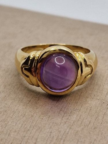 Bague 54.5 BULGARI - Bague Parentesi or jaune améthyste 58 Facettes