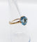 Bague 51 Bague cocktail vintage or jaune et aigue marine 58 Facettes A05744
