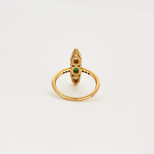 Bague 53.5 Bague Marquise diamants émeraude 58 Facettes LP722/10