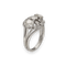 Bague 54 Bague en or gris 18K avec 2,50 ct de diamants taille ancienne - Vers 1950 - Taille 54 58 Facettes FB10703