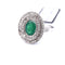 Bague 53 BAGUE en OR BLANC 18 KT - ÉMERAUDE et DIAMANTS ''ART DÉCO'' 58 Facettes