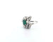 Bague 57 Bague en or blanc avec émeraude et diamants 58 Facettes
