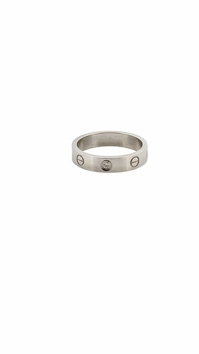 Bague 52 Alliance Cartier LOVE or gris et diamant 58 Facettes