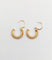 Boucles d'oreilles Mini créoles style Art Déco or rose finement travaillées 58 Facettes A06269