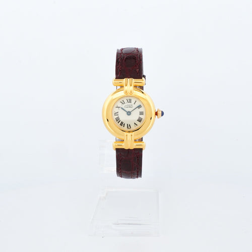 Montre Cartier - Montre Must Colisée cadran ivoire à chiffres romains en vermeil 58 Facettes