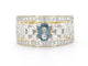 Bague 54 Bague exclusive en or sertie de diamants et d'une pierre précieuse 58 Facettes 2329