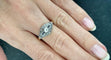 Bague 52 Bague Art Déco deux ors diamants et saphirs 58 Facettes