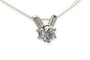 Pendentif Pendentif Années 70 serti de diamants en or blanc 18 carats 58 Facettes 23415