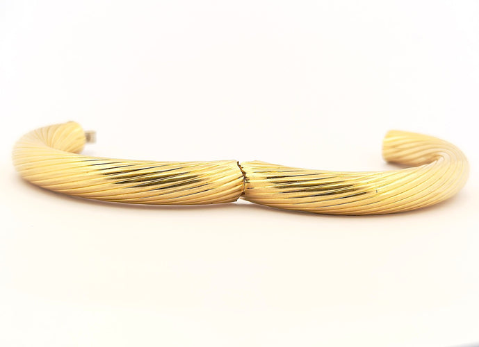 Bracelet Bracelet jonc vintage en or jaune 18 carats 58 Facettes