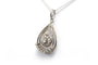 Pendentif Pendentif Art Déco en or blanc 18 carats serti de diamants "taille" brillant 58 Facettes 22768
