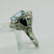 Bague 54 Bague Art Déco en platine ornée d'aigues-marines, de saphirs et de diamants 58 Facettes 50308