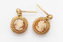Parure ancienne en or, bague et boucles d'oreilles avec camée, Suède.