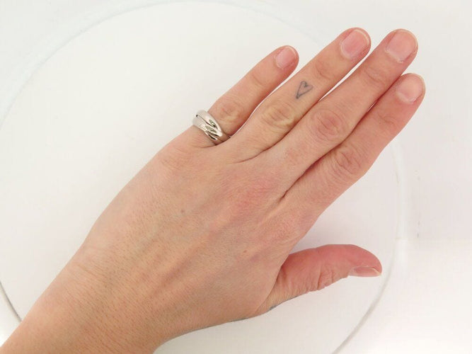 Bague 48 vintage bague trinity CARTIER alliance or blanc 18k argente  t48 58 Facettes 266416