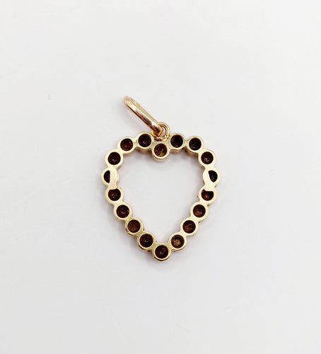 Pendentif Pendentif antique or jaune cœur et perles 58 Facettes A05499