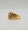 Bague 59 Bague or jaune rubis émeraudes 58 Facettes