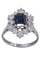 Bague 54 BAGUE POMPADOUR SAPHIR ET DIAMANTS ANNÉES 50 58 Facettes 094101