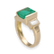 Bague 50.5 Bague Emeraude et diamants baguettes en or jaune 58 Facettes