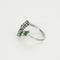Bague 49,5 Bague aigrette en or blanc, émeraudes et diamants 58 Facettes ALB1856X3
