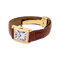 Montre Montre Cartier, "Tank Française", or jaune, cuir. 58 Facettes 34541