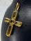 Pendentif Pendentif Croix en or, citrines 58 Facettes AB36