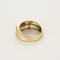 Bague 52,5 Bague double jonc en or jaune et or gris, rubis et diamants 58 Facettes VER0120