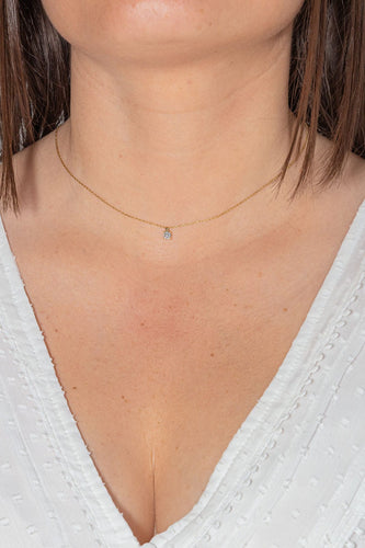 Collier Collier Solitaire Or jaune Diamant 58 Facettes 3884546CN