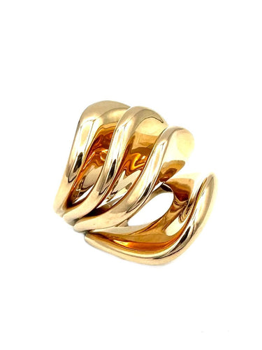 Bague 52 DE GRISOGONO. Bague "Onde" en or rose 18K 58 Facettes