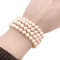 Bracelet Bracelet perles de culture 4 rangs, or jaune, saphirs. 58 Facettes 34535
