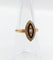 Bague 51 Bague marquise victorienne or rose 18k perles et émail noir (circa 1890) 58 Facettes A06200