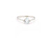 Bague Bague en or blanc avec une aigue-marine de 0,6 ct et des diamants de 0,02 ct 58 Facettes 13590